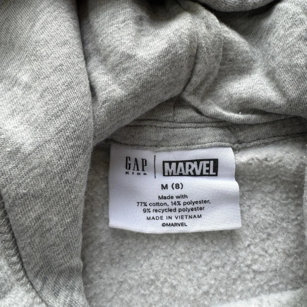 Gap‎ Marvel Hoodie Gray Boys Size 8